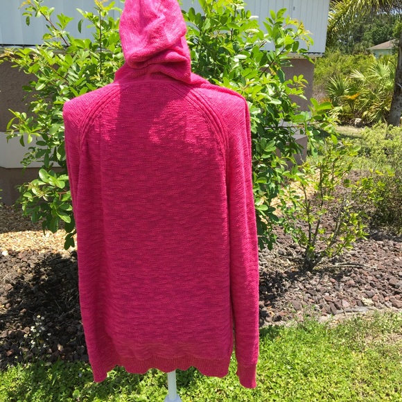 Ellen Tracy Rose color zipper XL Hooded Jacket - Picture 2 of 7